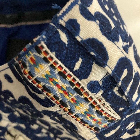 Burton Vida blue white rustic print snowboard ski pants  XS - Picture 8 of 11